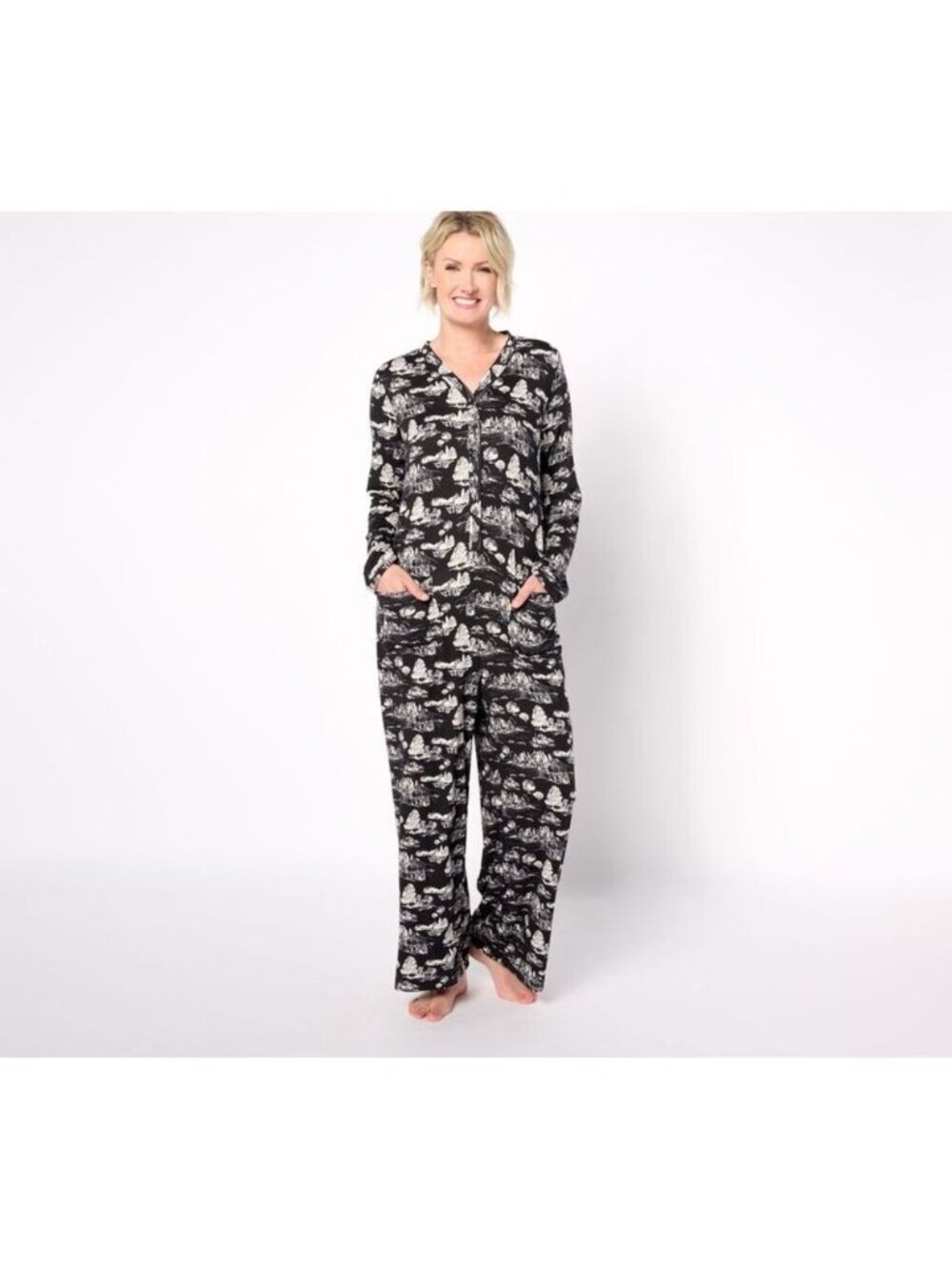 BumbleBella by Jill Martin Women Jumpsuit Sz S Dreamy Jersey Black A621378